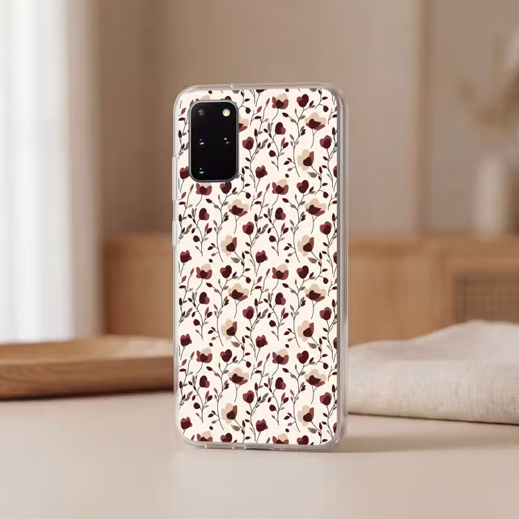 Telefoonhoesje - Bloemen - Botanisch - Bordeaux — 3