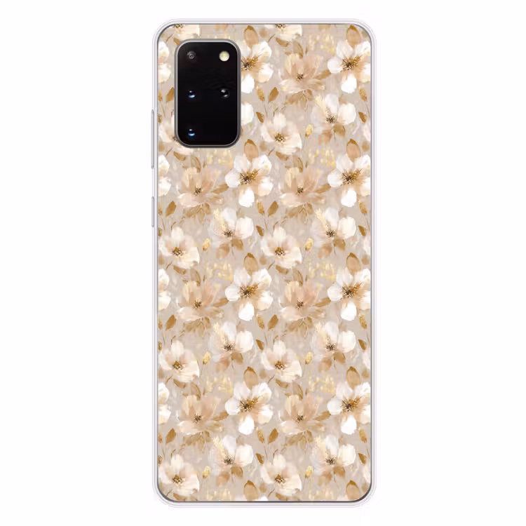 Telefoonhoesje - Bloemen - artistiek - Goud — 4