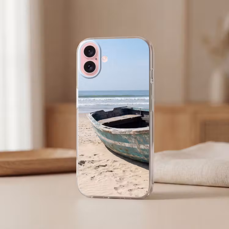 Telefoonhoesje - Boot - Zandstrand - Zee — 3