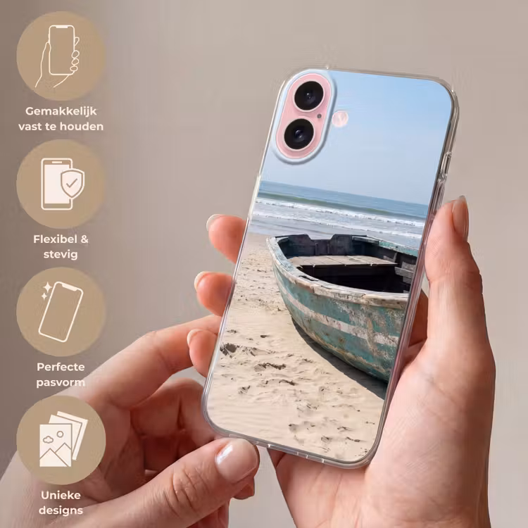 Telefoonhoesje - Boot - Zandstrand - Zee — 4