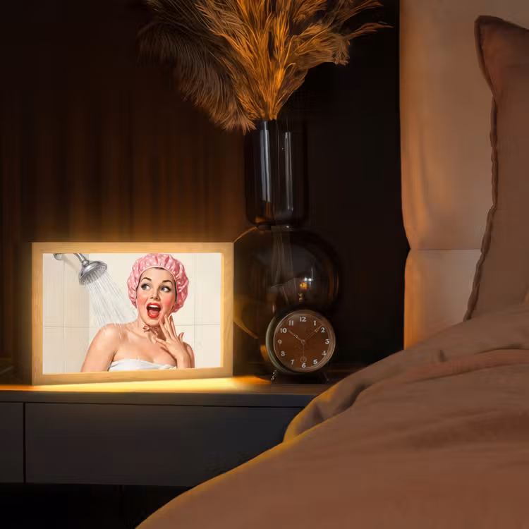 Tafellamp - Vrouw - Douche - Roze — 2