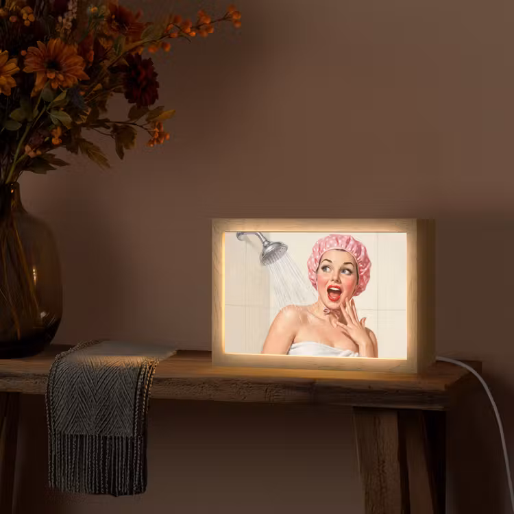 Tafellamp - Vrouw - Douche - Roze — 4