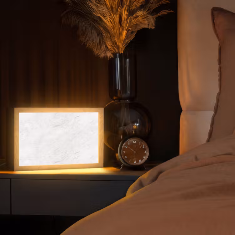 Tafellamp - Wit - Marmer - Grijze aders — 2