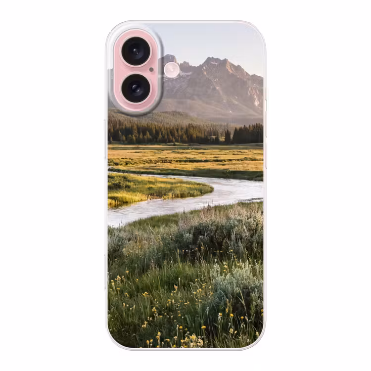Telefoonhoesje - Berglandschap - Rivier - Bos — 1