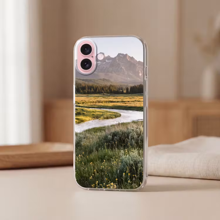 Telefoonhoesje - Berglandschap - Rivier - Bos — 3