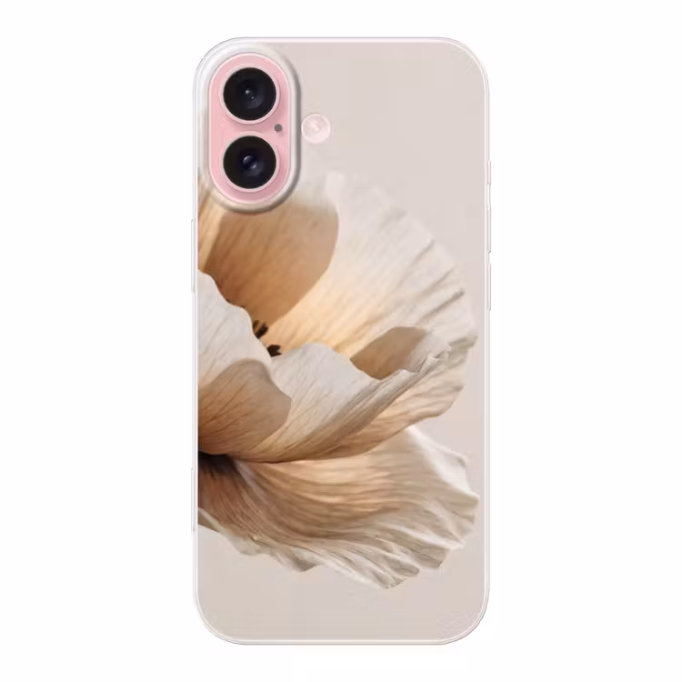 Telefoonhoesje - Bloem - Beige - Crème — 1