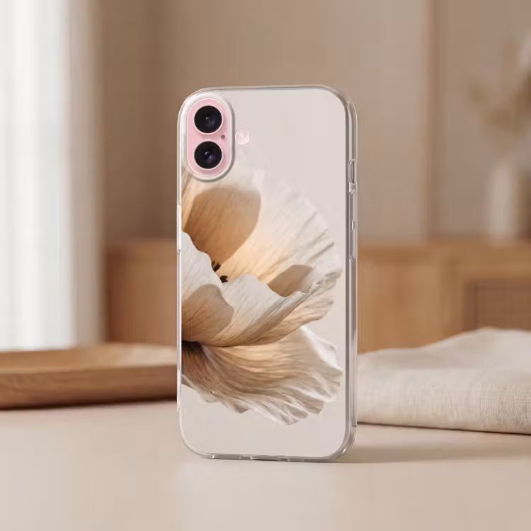 Telefoonhoesje - Bloem - Beige - Crème — 3