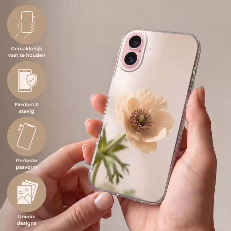 Telefoonhoesje - Bloem - Minimalistisch - Groen — 4