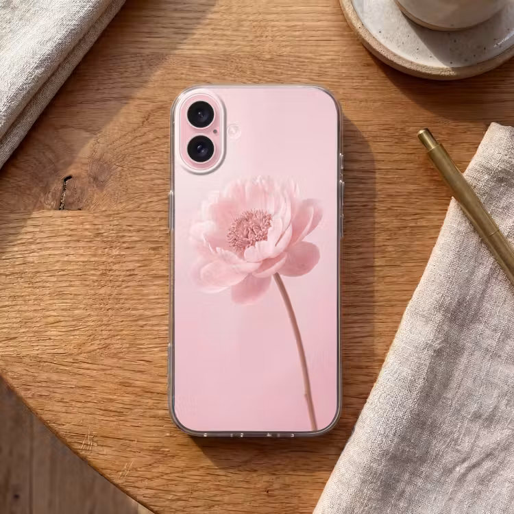 Telefoonhoesje - Bloem - Pioenroos - Roze — 2