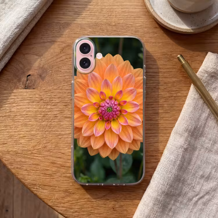 Telefoonhoesje - Dahlia - Bloem - Oranje — 2