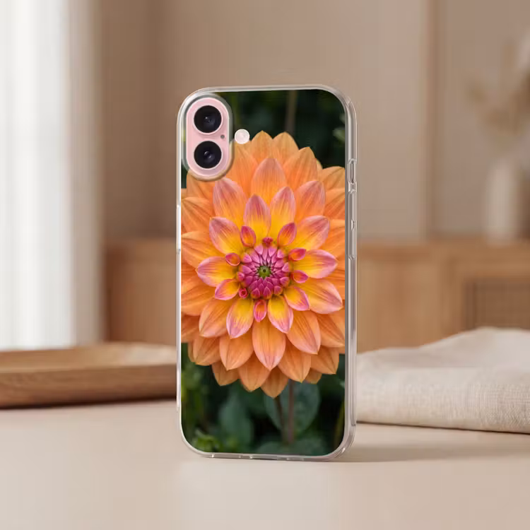 Telefoonhoesje - Dahlia - Bloem - Oranje — 3
