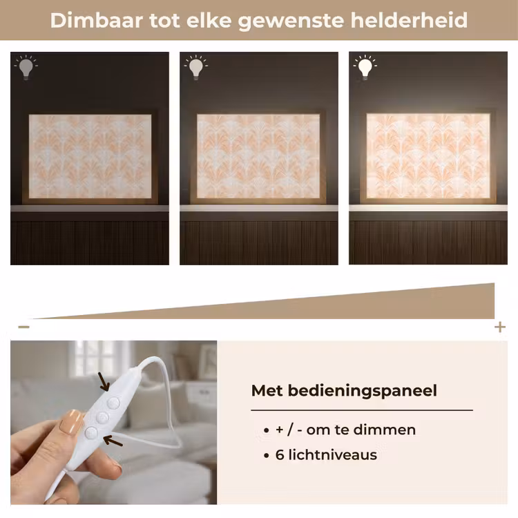 Tafellamp - Waaier - Patroon - Perzik — 8