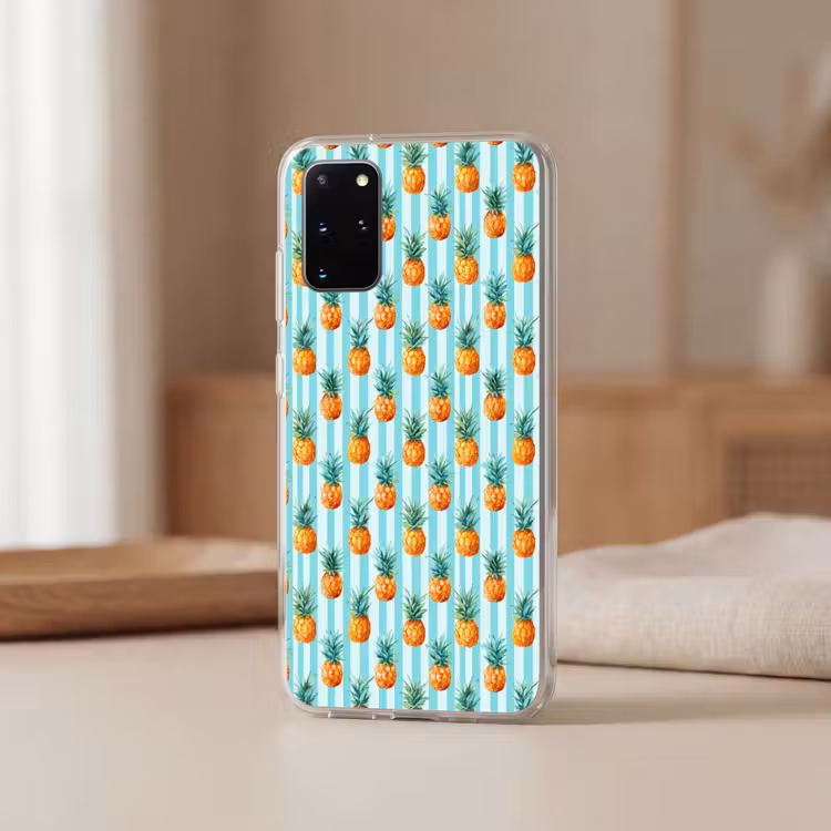 Telefoonhoesje - Ananas - Strepen - Groen — 3