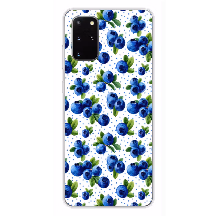 Telefoonhoesje - Bessen - Patroon - Blauw — 4