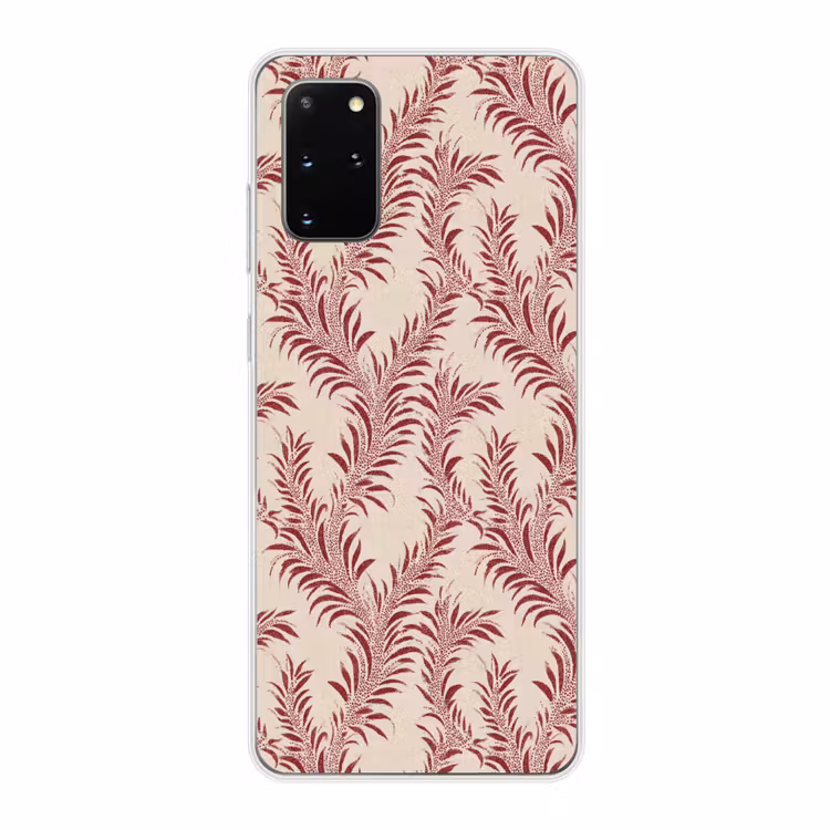 Telefoonhoesje - Bladeren - Linnen - Rood — 1