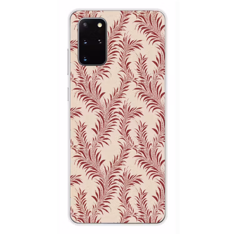Telefoonhoesje - Bladeren - Linnen - Rood — 4