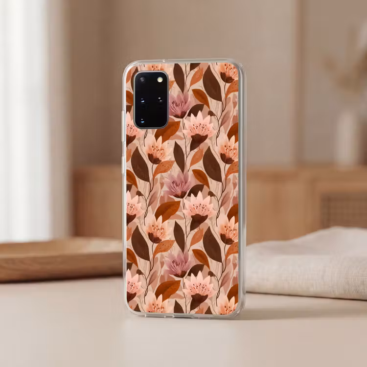 Telefoonhoesje - Bloemen - Bladeren - Bruin — 3