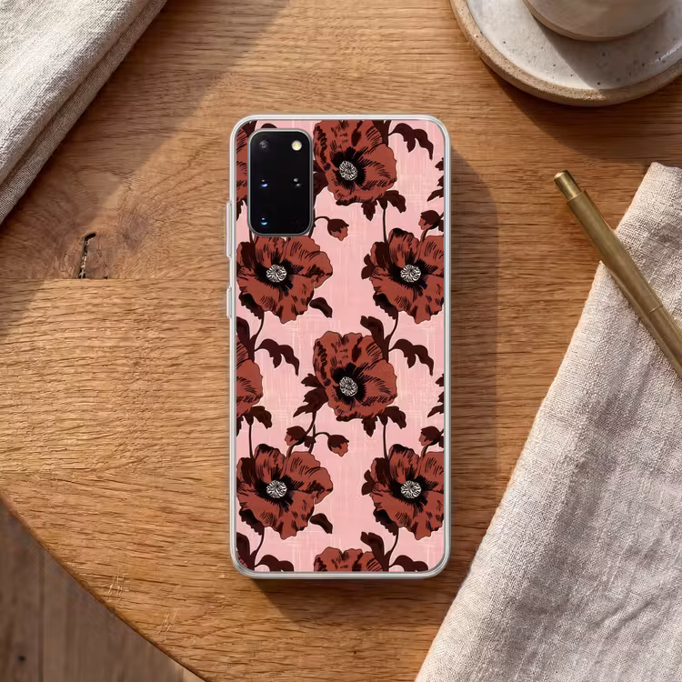 Telefoonhoesje - Bloemen - Retro - Rood — 2