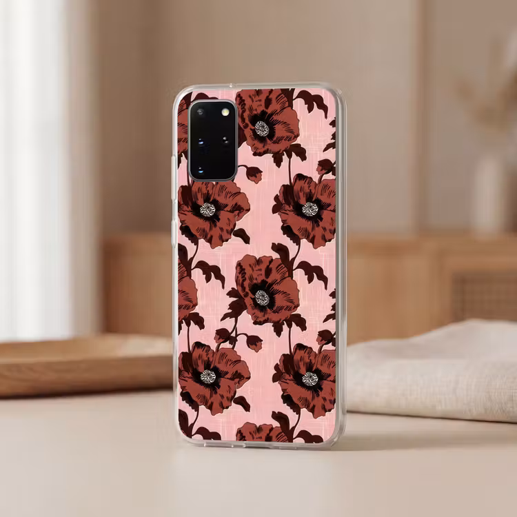Telefoonhoesje - Bloemen - Retro - Rood — 3