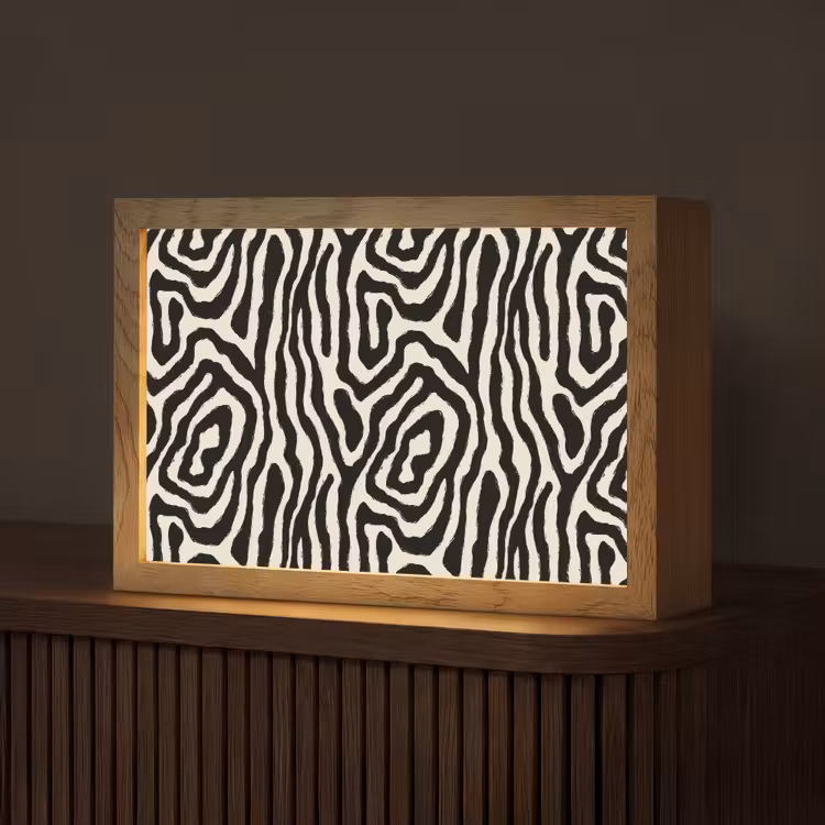 Tafellamp - Zebra - Zwart - Abstract — 1