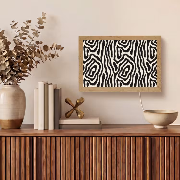Tafellamp - Zebra - Zwart - Abstract — 3