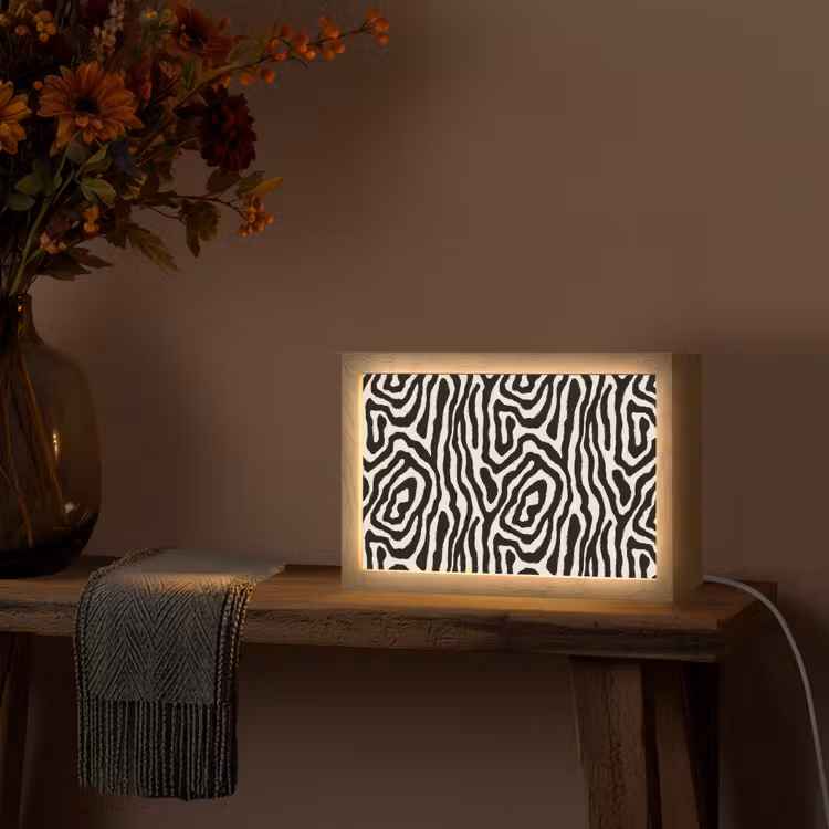 Tafellamp - Zebra - Zwart - Abstract — 4