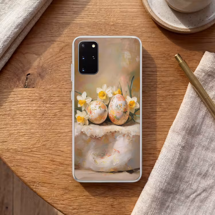 Telefoonhoesje - Bloemen - Eieren - Geschilderd — 1