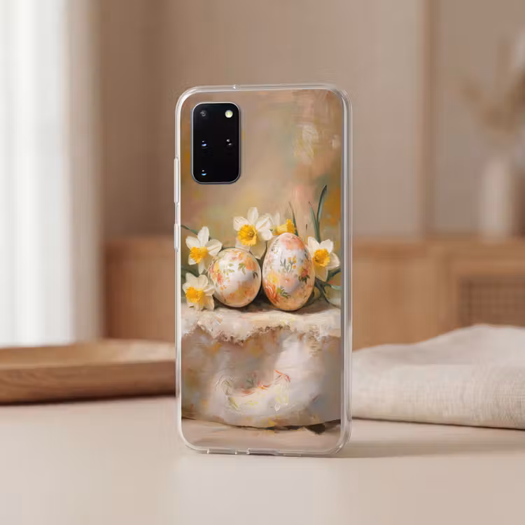 Telefoonhoesje - Bloemen - Eieren - Geschilderd — 2