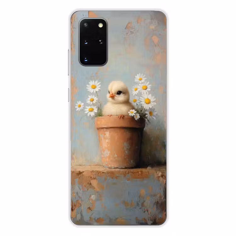 Telefoonhoesje - Bloempot - Kuiken - Bloemetjes — 3