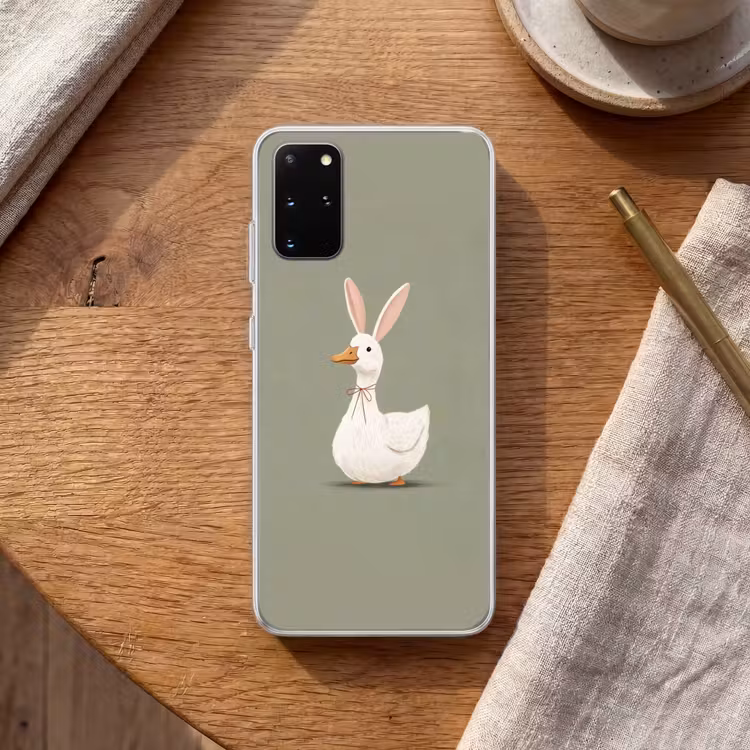 Telefoonhoesje - Eend - Konijnoren - Grijs — 1