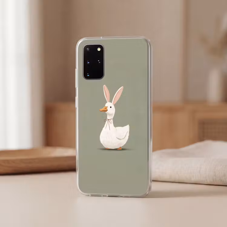 Telefoonhoesje - Eend - Konijnoren - Grijs — 2
