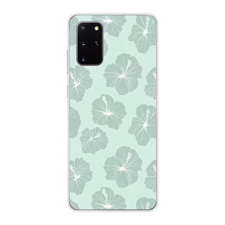 Telefoonhoesje - Bloemen - Hibiscus - Mint — 1