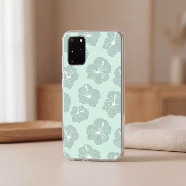 Telefoonhoesje - Bloemen - Hibiscus - Mint — 3