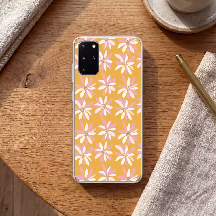 Telefoonhoesje - Bloemen - Modern - Geel — 2