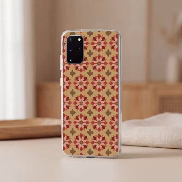 Telefoonhoesje - Bloemen - Retro - Groen — 3
