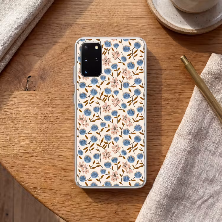 Telefoonhoesje - Bloemen - Wild - Blauw — 2