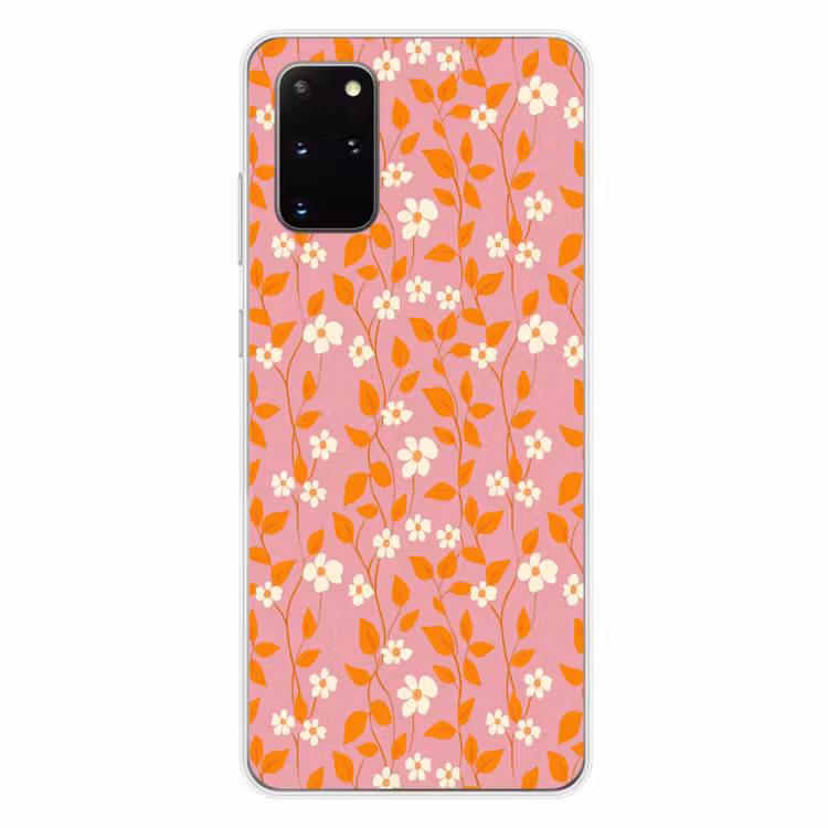 Telefoonhoesje - Bloemen - Patroon - Oranje — 4