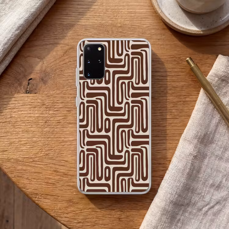 Telefoonhoesje - Abstract - Patroon - Bruin — 2