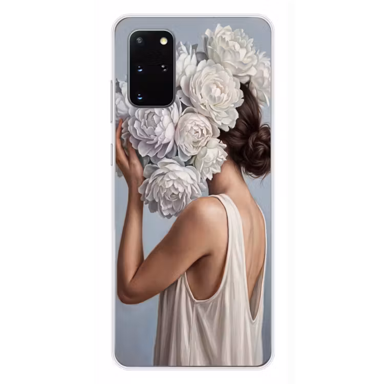 Telefoonhoesje - Bloemen - Vrouw - Wit — 4