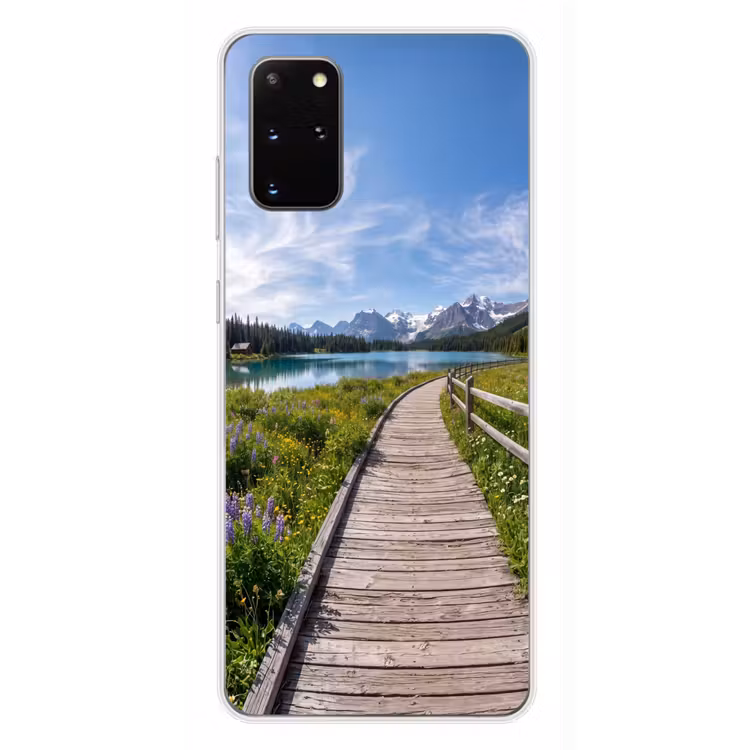 Telefoonhoesje - Bergen - Meer - Landschap - Blauw — 4