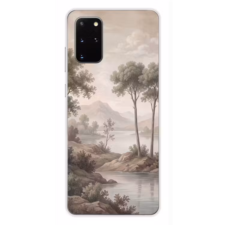 Telefoonhoesje - Bomen - Meer - Bergen - Illustratie — 4