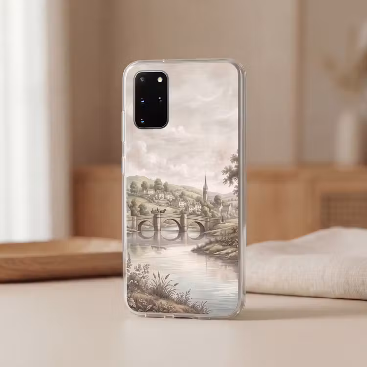 Telefoonhoesje - Dorp - Brug - Uitzicht - Groen — 3