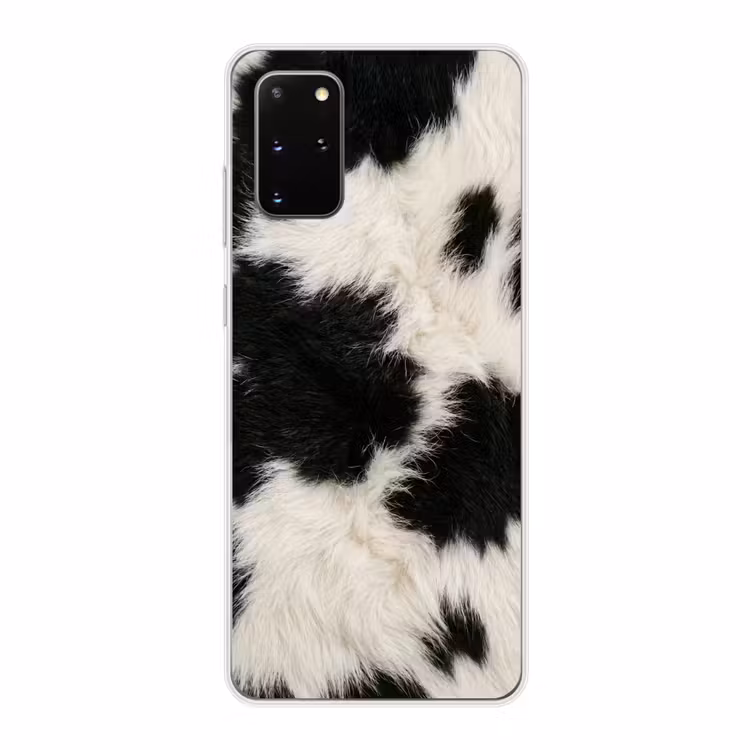 Telefoonhoesje - Bont - Textuur - Zwart - Wit — 1