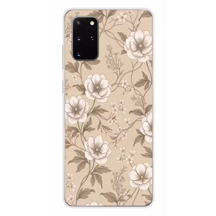 Telefoonhoesje - Bloemen - Patroon - Beige — 4