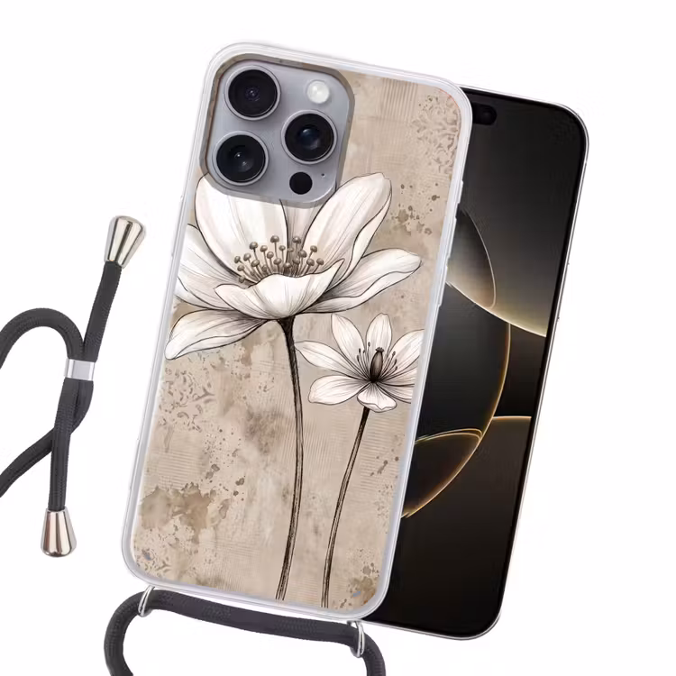 Telefoonhoesje crossbody - Modern - Design - Wit — 2