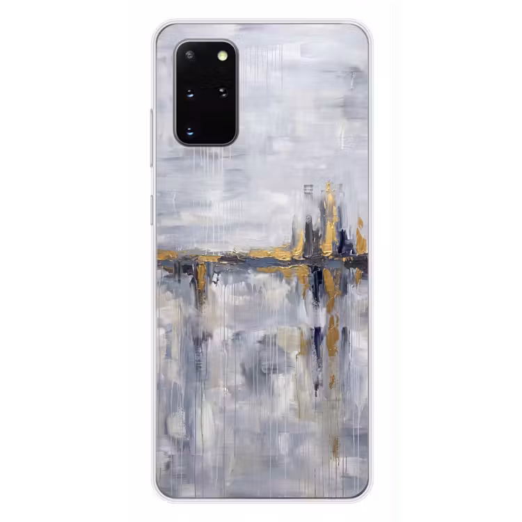 Telefoonhoesje - Abstract - Structuur - Goud - Grijs - Modern — 4