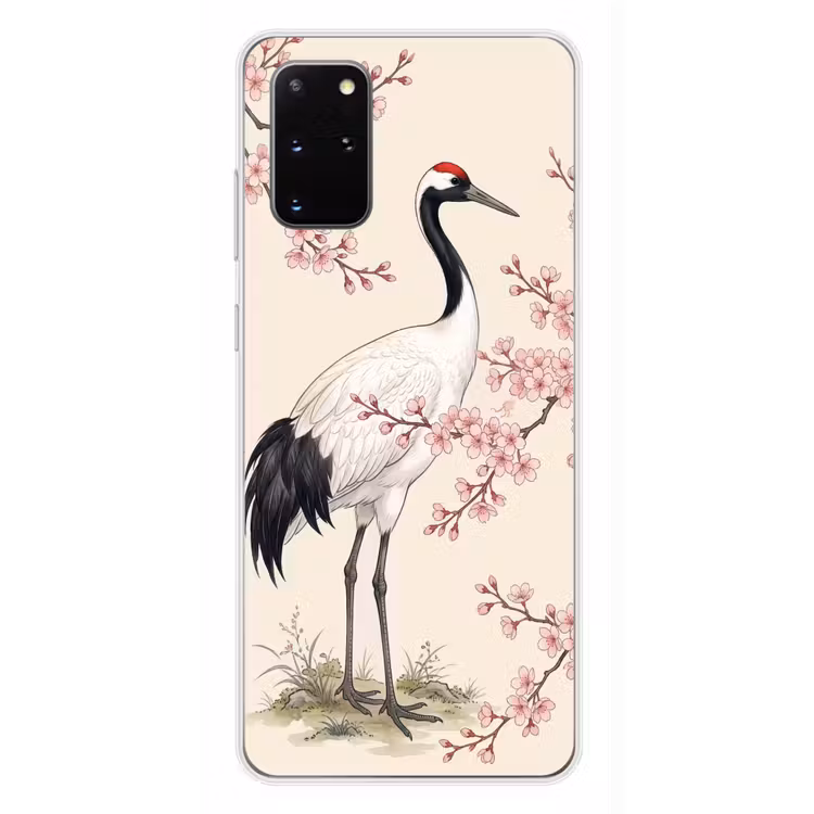 Telefoonhoesje - Aziatisch - Kraanvogel - Beige — 4