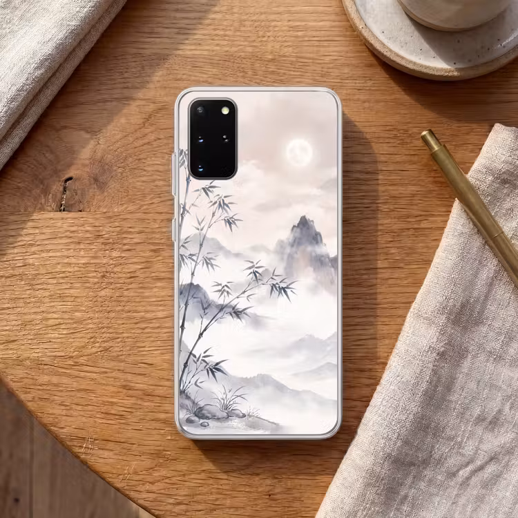 Telefoonhoesje - Bamboe - Azië - Grijs — 2