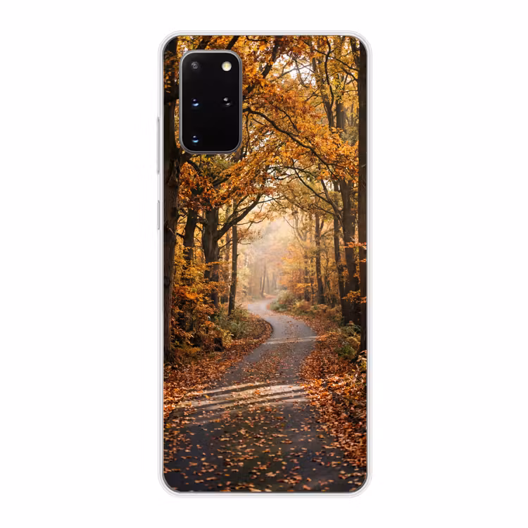 Telefoonhoesje - Bospad - Herfstbos - Bladeren - Oranje - Nostalgisch — 1