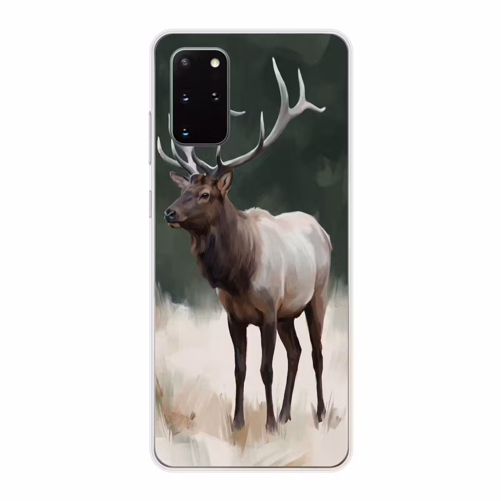 Telefoonhoesje - Edelhert - Gewei - Schildering - Rustiek — 1